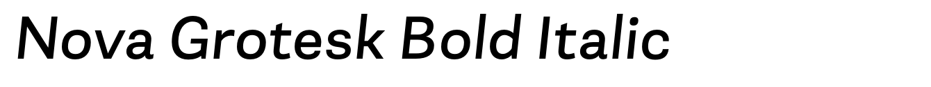 Nova Grotesk Bold Italic